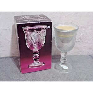 Vintage‎ Avon Heart and Diamond Fostoria Glass Loving Cup Candle Hold